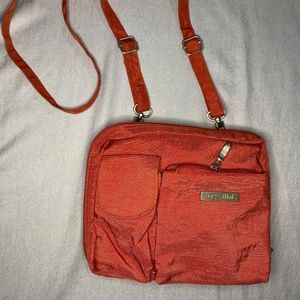 Baggallini Red Multi Pocket Travel Crossbody Bag red/orange